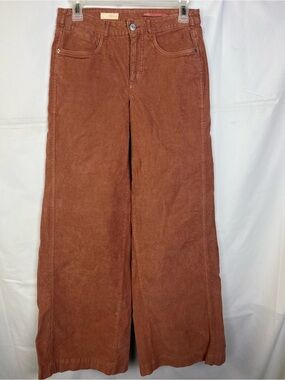 Anthropologie Pilcro Wide Leg Pants Womens 26 Gwen Corduroy Boho Western Retro
